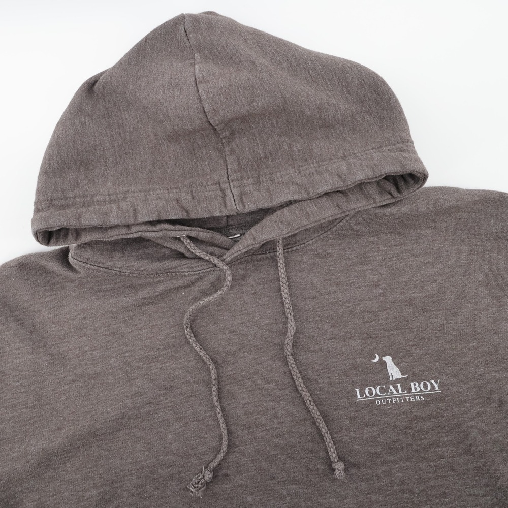 Local Boy Outfitters Hoodie Graphic Pullover Charcoal Gray Mens Large